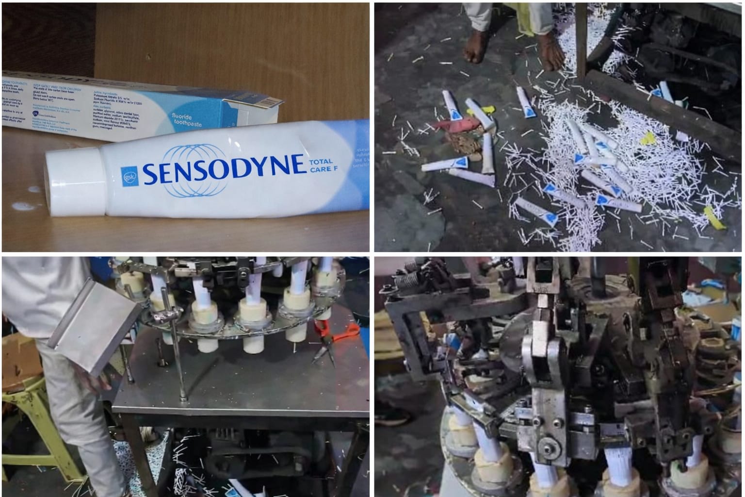 Fake “Sensodyne” Toothpaste Factory Busted in Delhi, Huge Quantity Seized