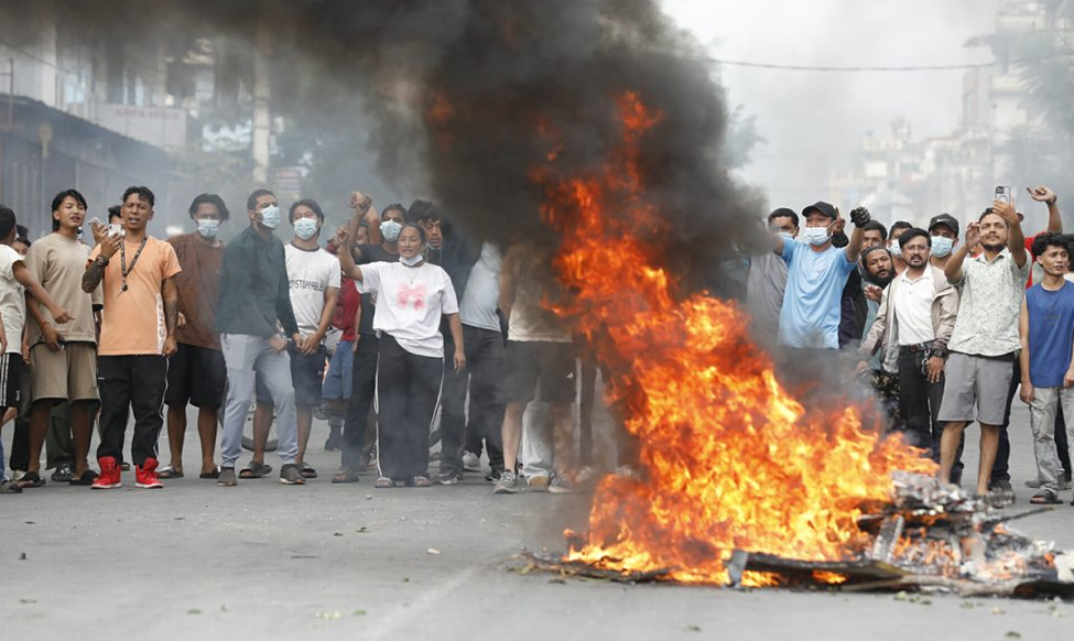 Vehicle Linked to Maoist Political Figure Burned in Kathmandu Amid Political Unrest
